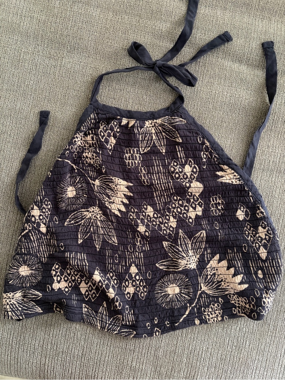 Urban outfitters Navy Floral Halter Crop Top